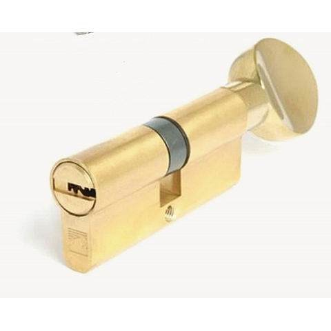 Цилиндровый механизм (личинка замка) Apecs Premier RT-70 мм (35х35)-C-G с вертушкой и перфоключами цвет Золото